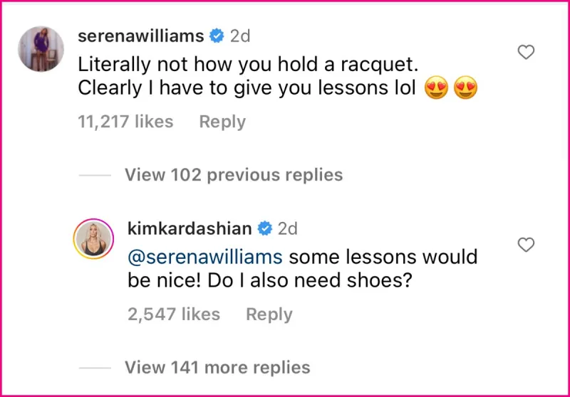 Serena Williams Trolls Kim Kardashian About Playing Tennis: ‘Give You Lessons’