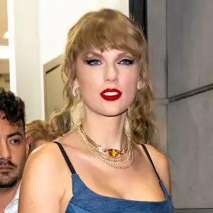 Taylor Swift in Little Denim Dress at VMAs After Party