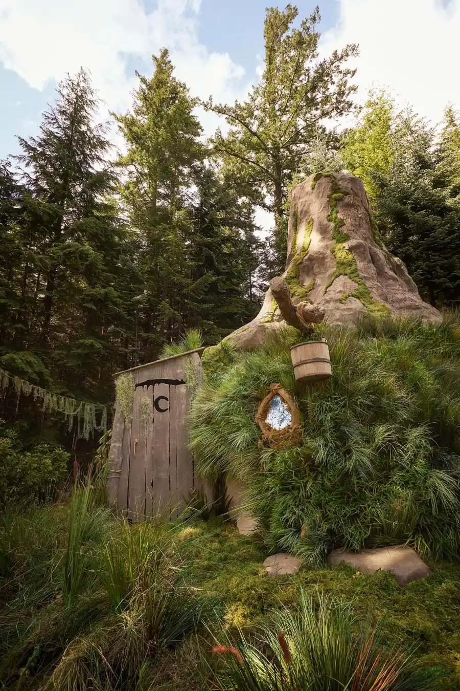 You Can Help Donkey House Sit Shreks Rustic Swamp on Airbnb Which Includes an Outhouse