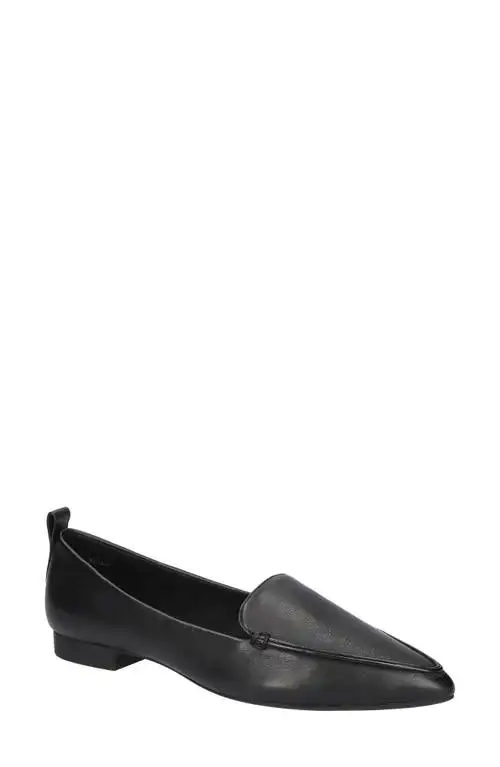 Bella Vita Alessi Pointed Toe Loafer in Black Leather at Nordstrom, Size 7