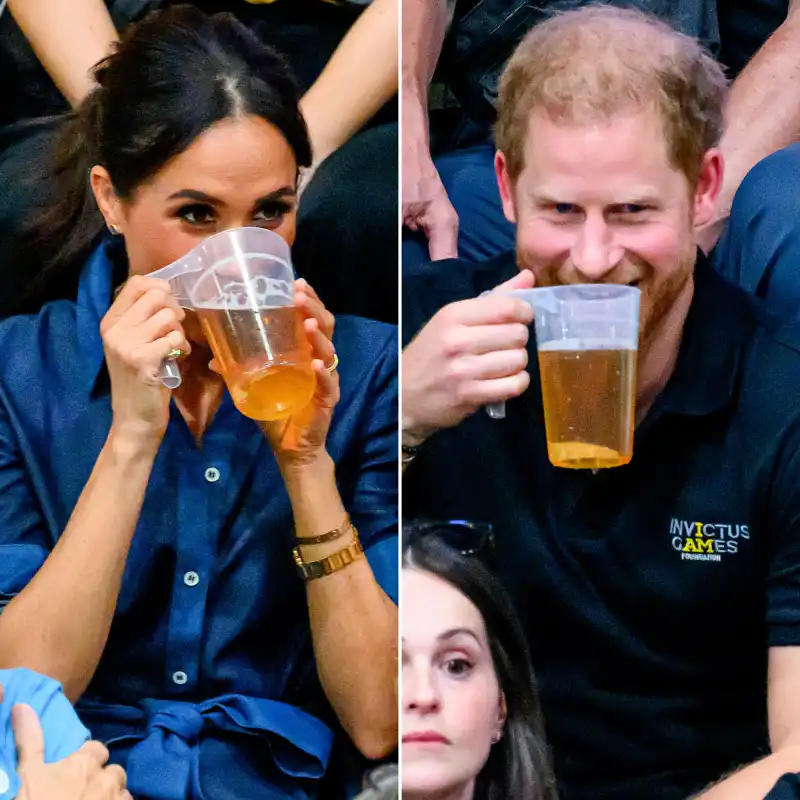 Prince Harry and Meghan Markle Drink Beers at 2023 Invictus Games