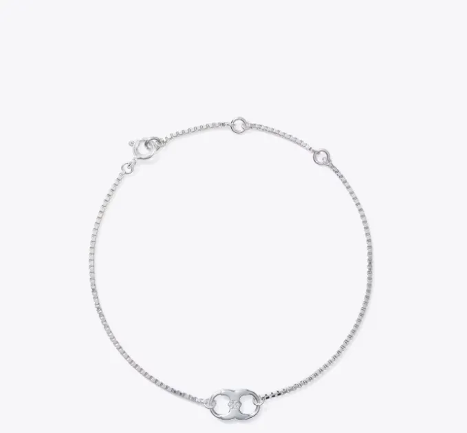 tory burch embrace ambition chain bracelet sterling silver