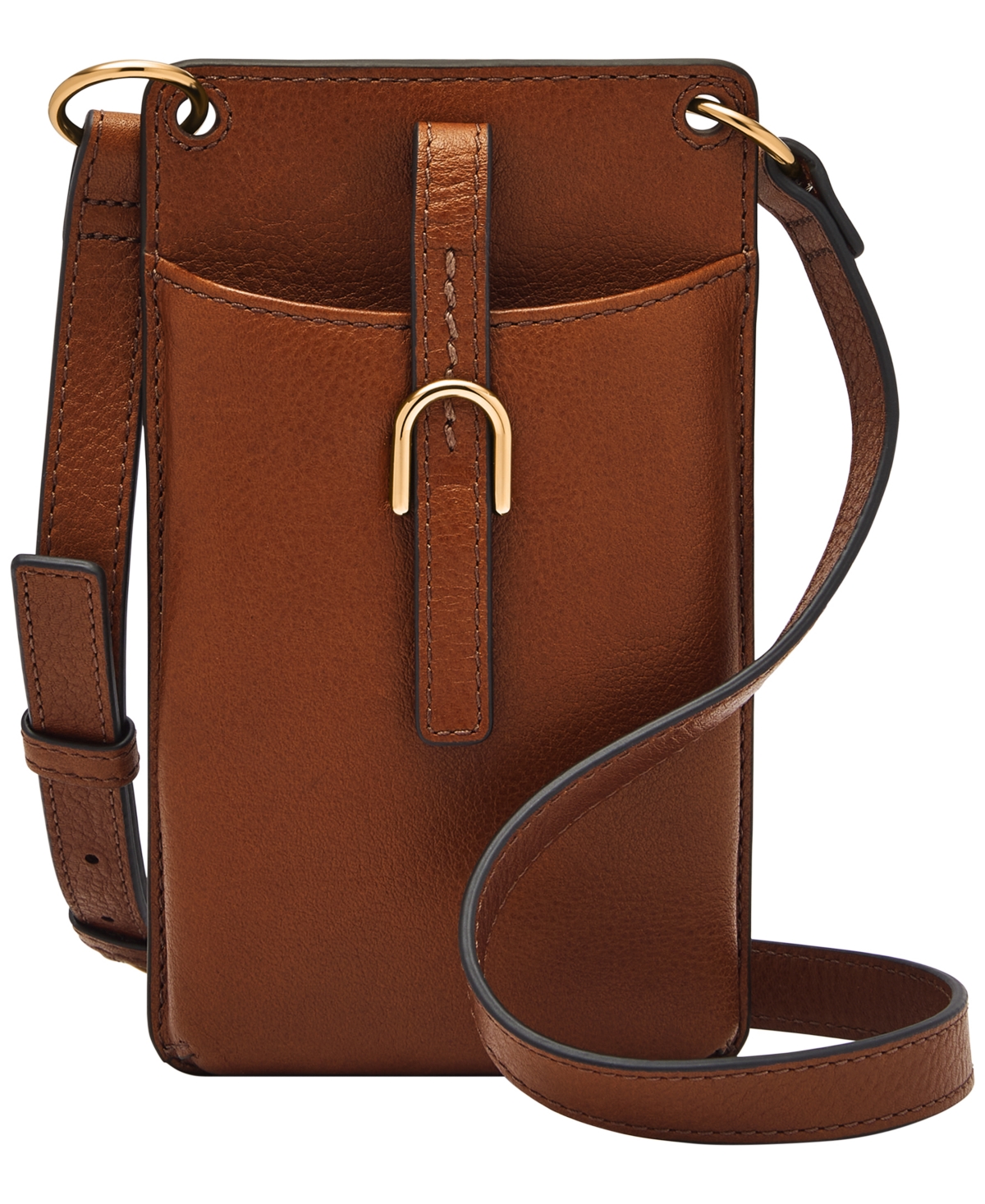 Fossil Vada Leather Phone Bag - Brown