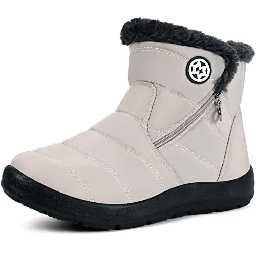 Hsyooes Women’s Ankle Snow Boots