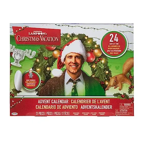 Jakks Holiday Christmas Vacation Advent Calendar 2023 for Kids & Family &ndash; Enjoy 24 Days of Countdown Surprises! Delightful 2-Inch Scale Figures & Accessories