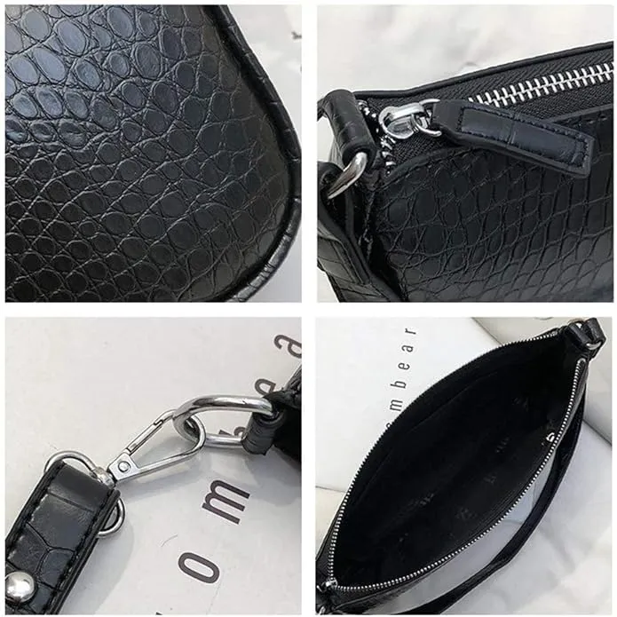 embossed shoulder bag