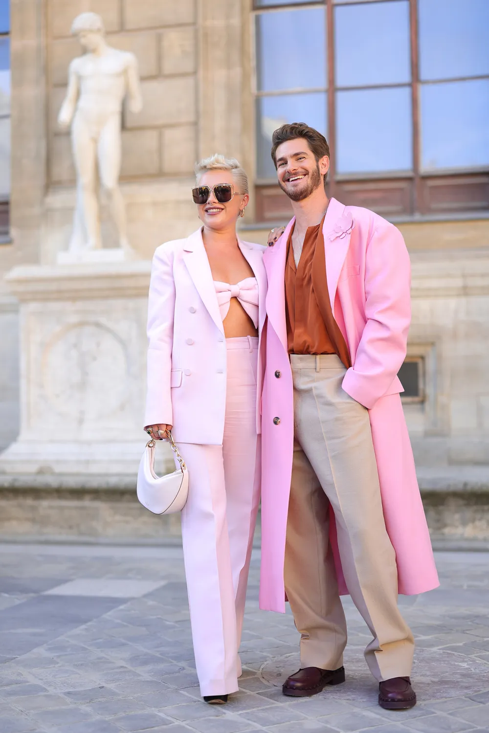Andrew Garfield and Florence Pugh at Valentino