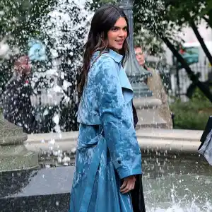 Feature Kendall Jenner Jumps in Fountain Fully Clothed