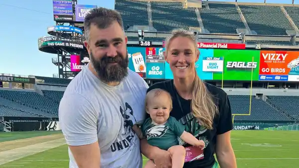 Jason Kelce Wife Kylie Celebrates Youngest Daughter's 1st Official Eagles Game