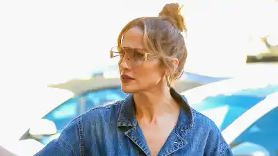Jennifer Lopez Kept Things Casual In Oversized Denim Jumpsuit