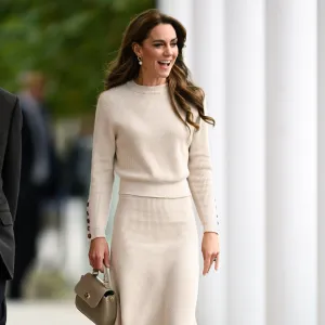 Kate Middleton Breaks Her Streak of Suits With a Knit Skirt Set