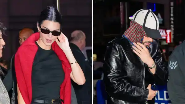 Kendall Jenner and Bad Bunny Twin in Black Looks During NYC Outing