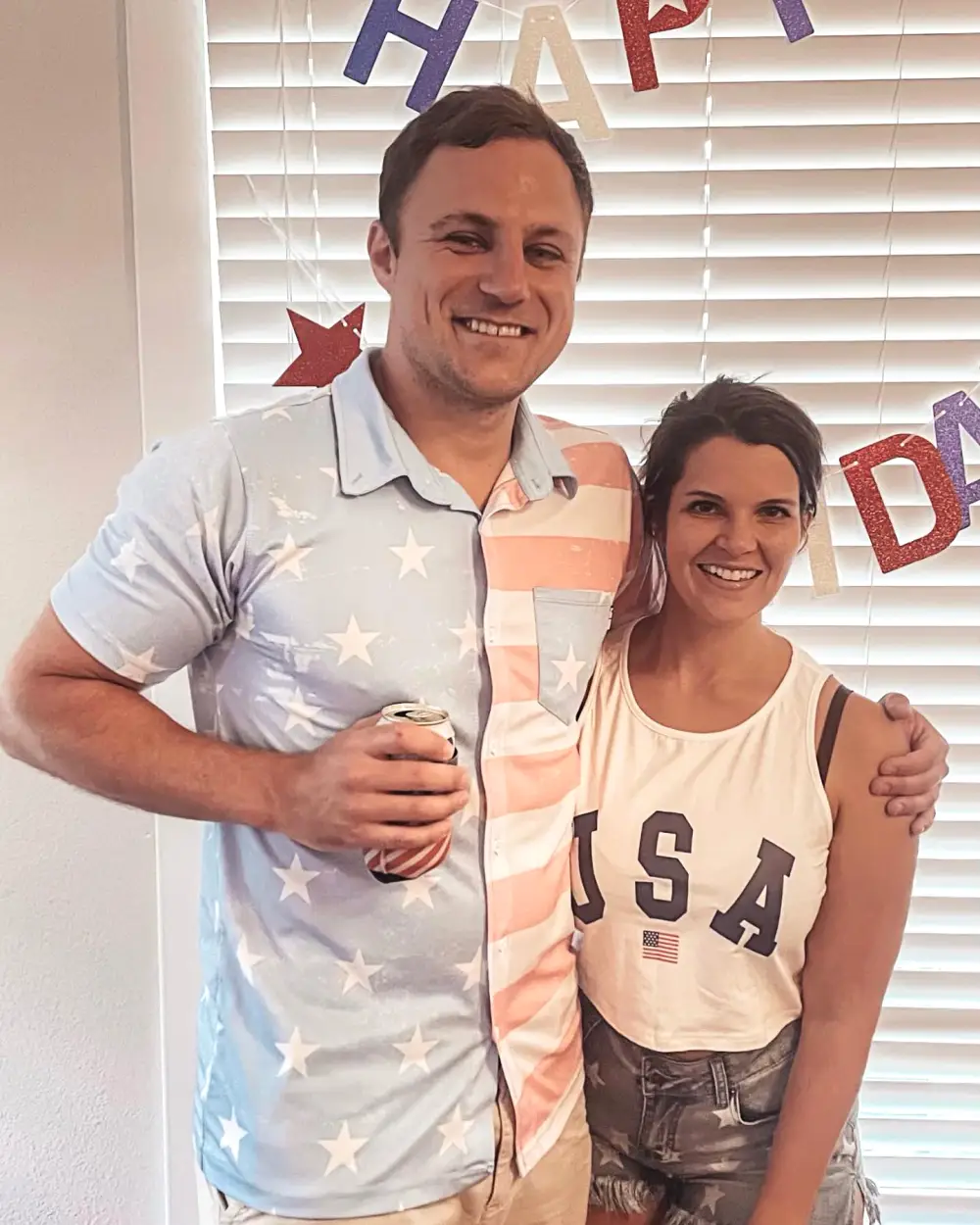 Love Is Blind's JP Pierce and Girlfriend Ellen Hense Go Public in Coordinating Patriotic Outfits