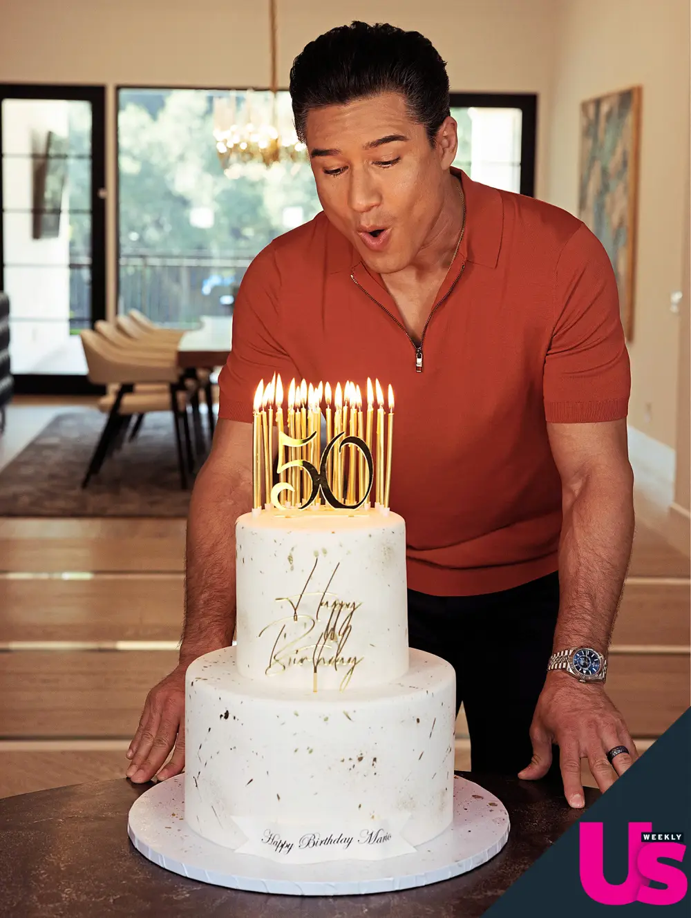 Mario Lopez 50th Birthday Luxury Handbag Shopping Cover Story 2342 Cake