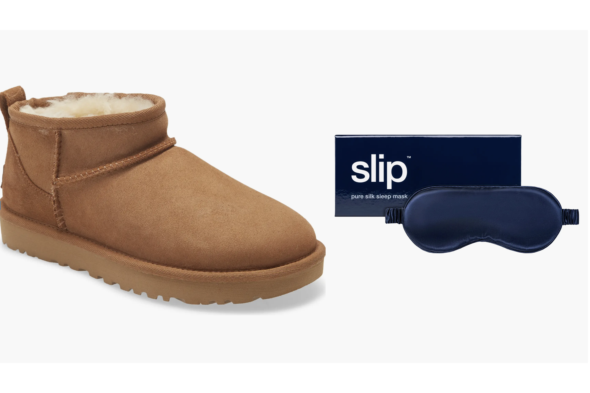 UGG boots and SLIP silk masks