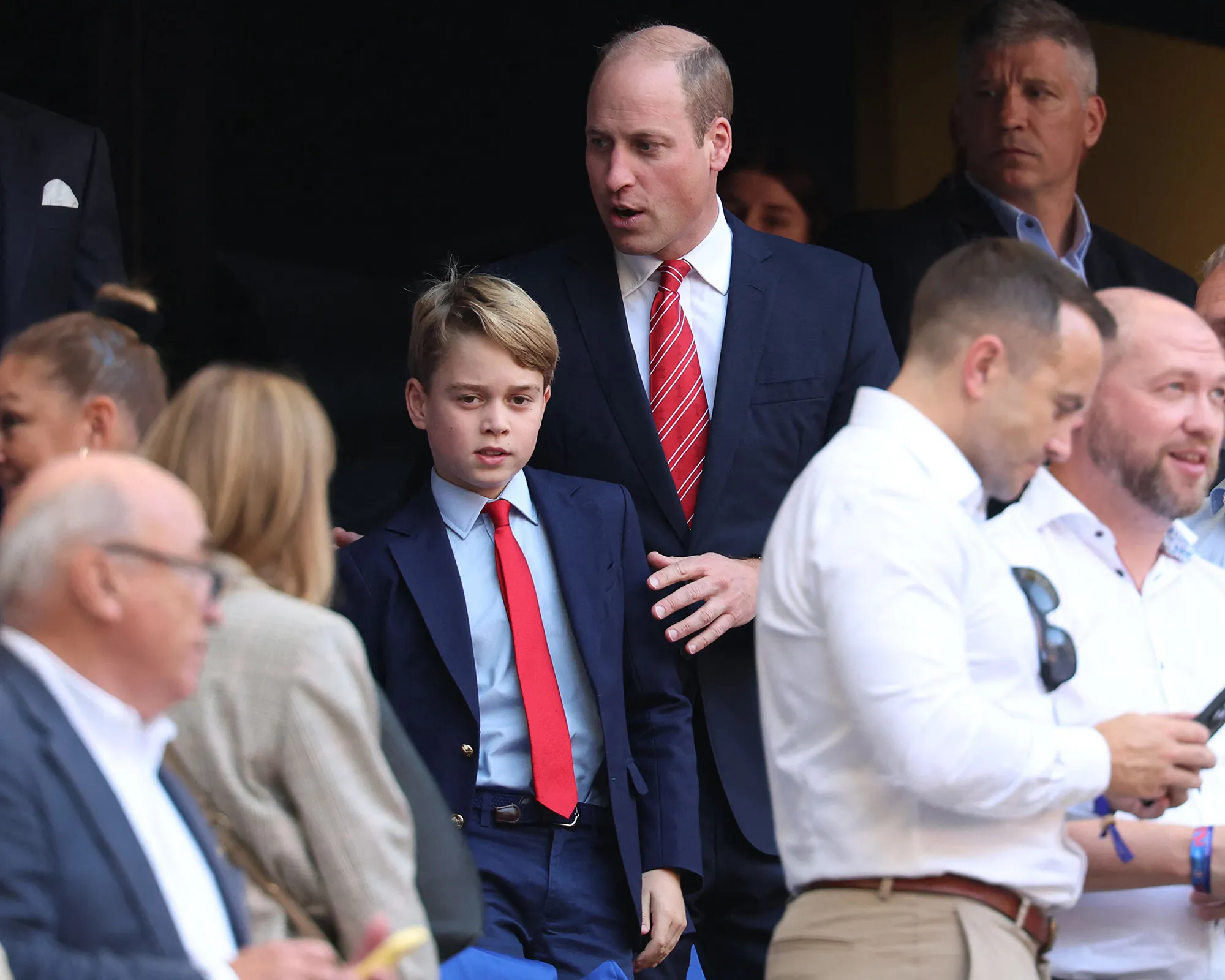 Prince William and Prince George Are Twinning in Red Ties at Rugby World Cup