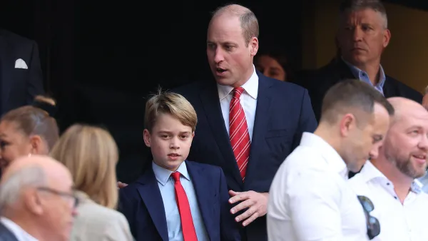 Prince William and Prince George Are Twinning in Red Ties at Rugby World Cup