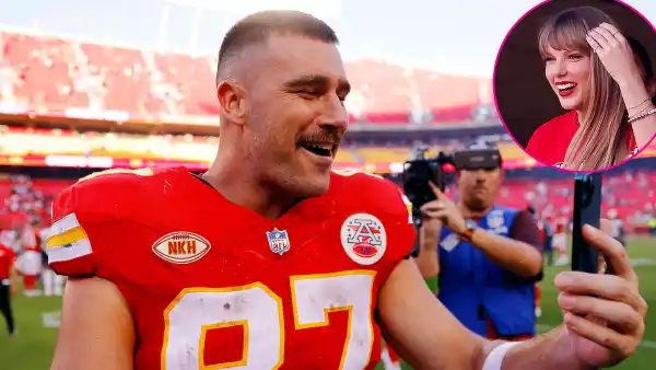 Promo Travis Kelce Proudly Plays Along as Fan Calls Him Taylor Swift Boyfriend at Chiefs Game