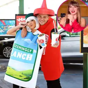 Sarah Hyland and Wells Adams Halloween Costume Is Inspired by Taylor Swift Meme 521