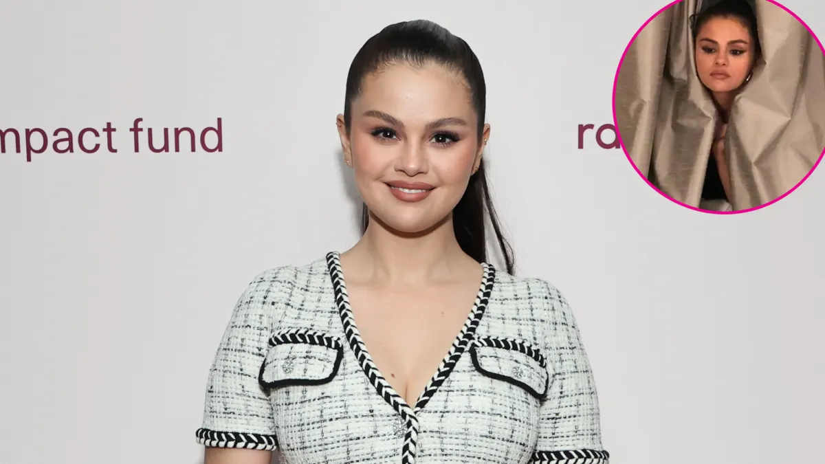 Selena Gomez Hides Behind Curtains After Spilling Coke on My Pants