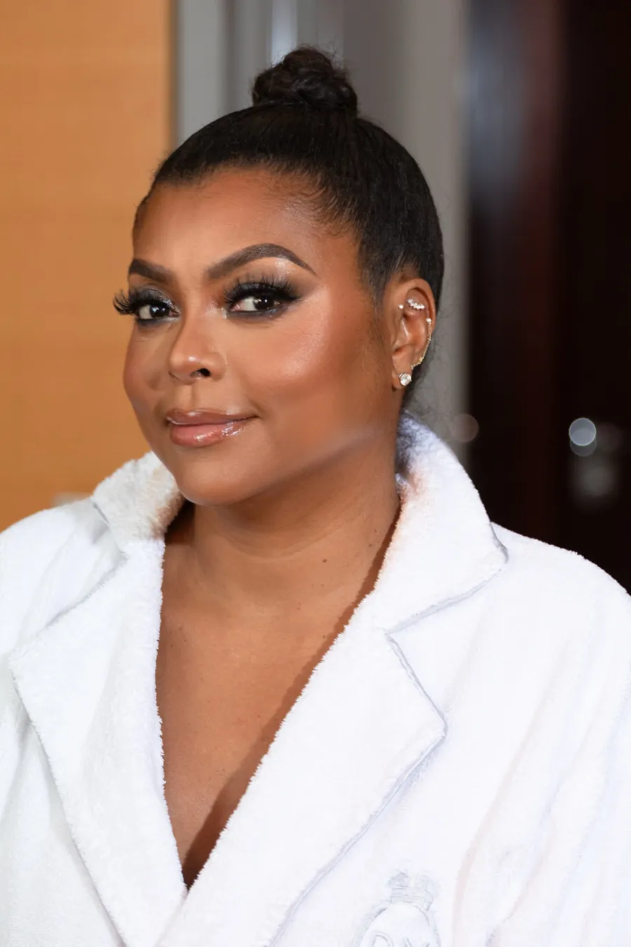 Taraji Getting Ready Lancome x Louvre event