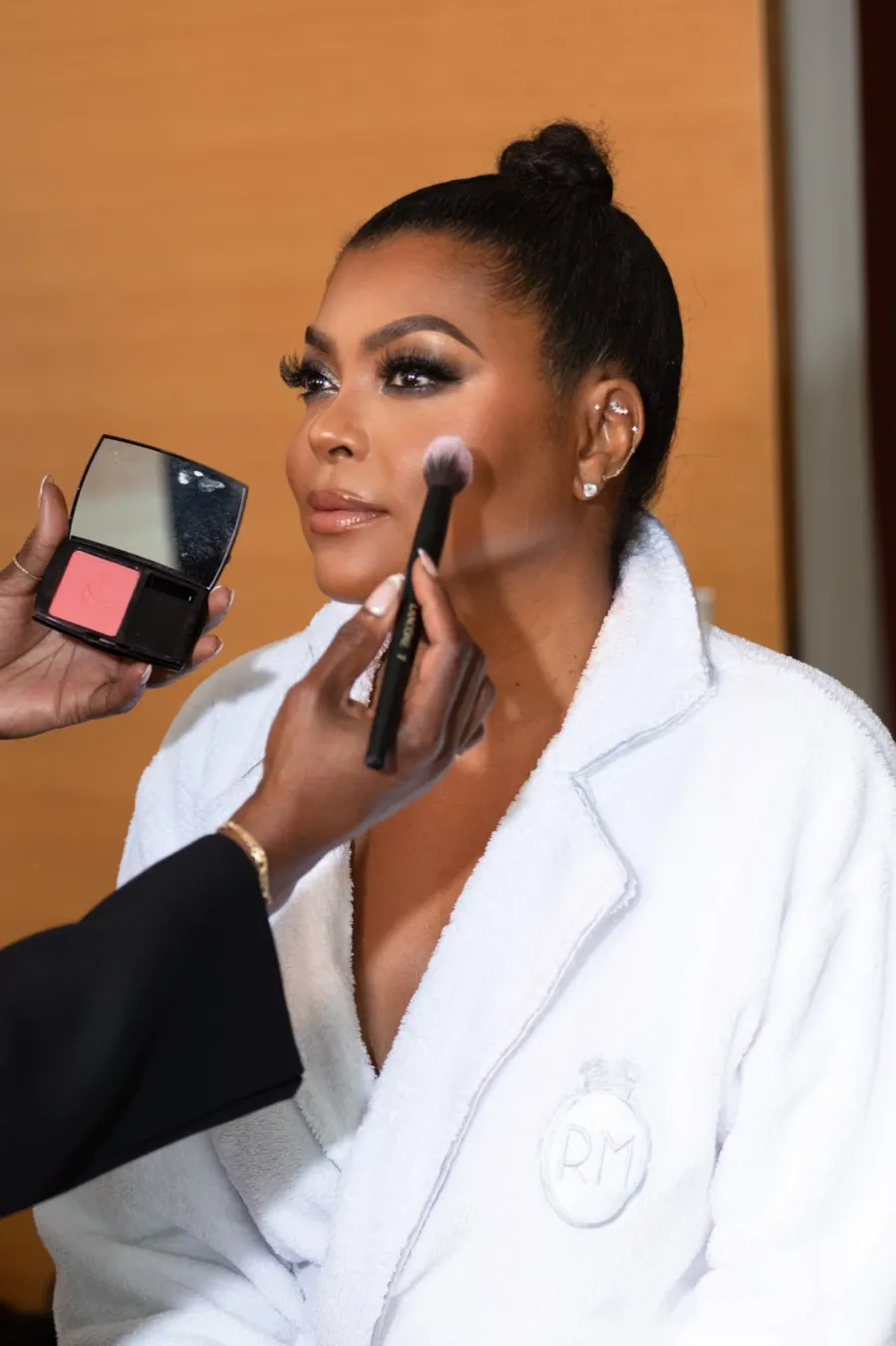 Taraji Getting Ready Lancome x Louvre event