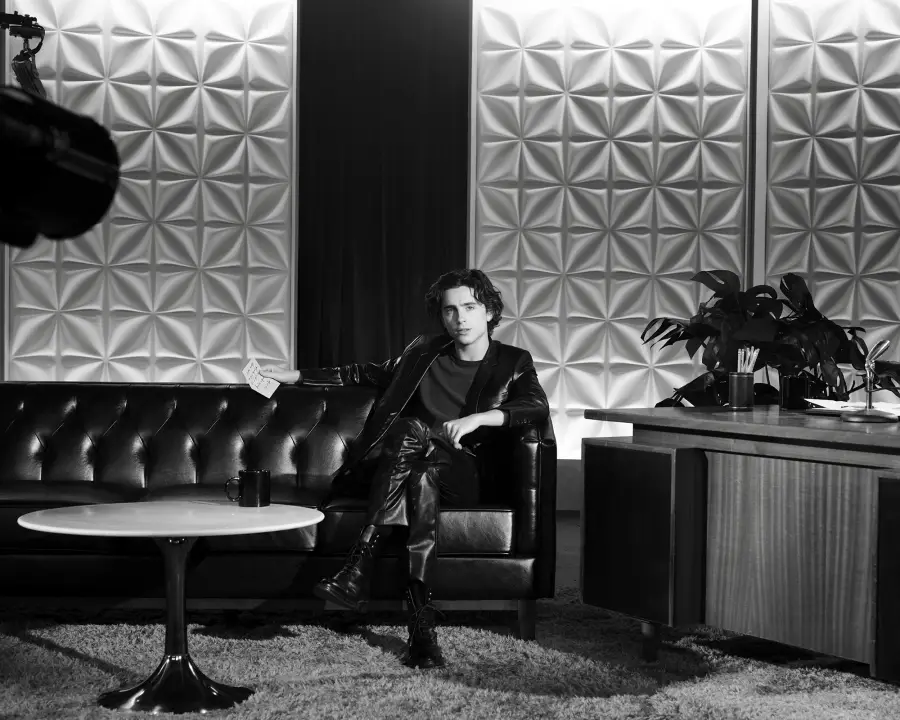 Timothee Chalamet Chanel BTS Bleu de Chanel ad