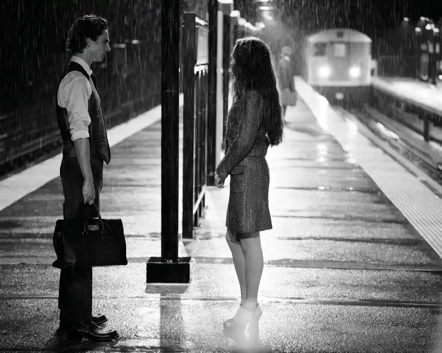 Timothee Chalamet Chanel BTS Bleu de Chanel ad