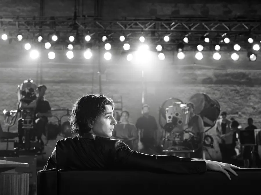 Timothee Chalamet Chanel BTS Bleu de Chanel ad