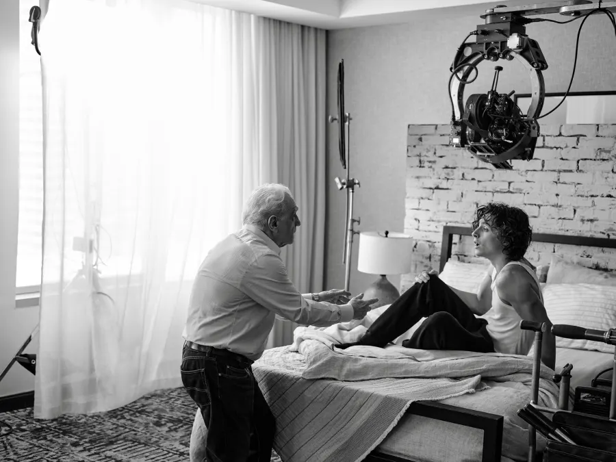 Timothee Chalamet Chanel BTS Bleu de Chanel ad