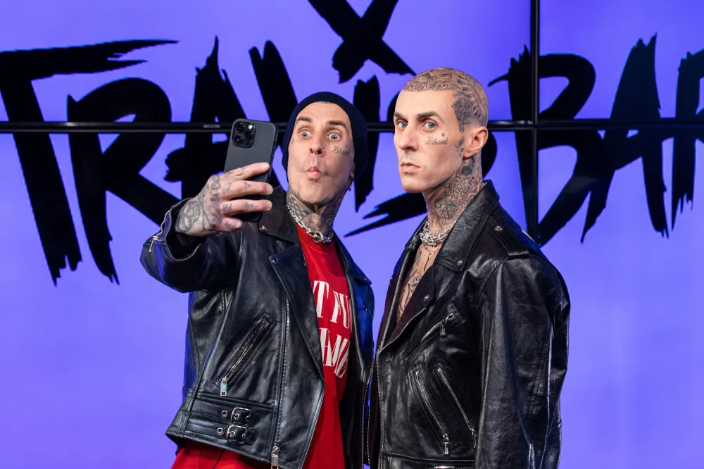 Travis Barker FaceTimes Kourtney Kardashian to Show Off New Wax Figure