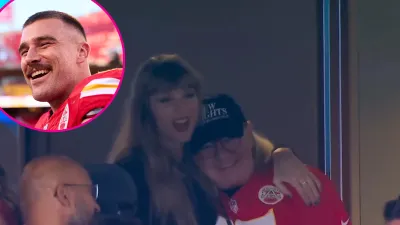 Travis Kelce Mom Donna Kelce and Taylor Swift Share Hug