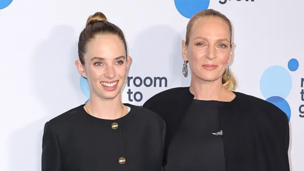 Uma Thurman and Maya Hawke Coordinate in Black