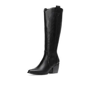 black cowboy boots
