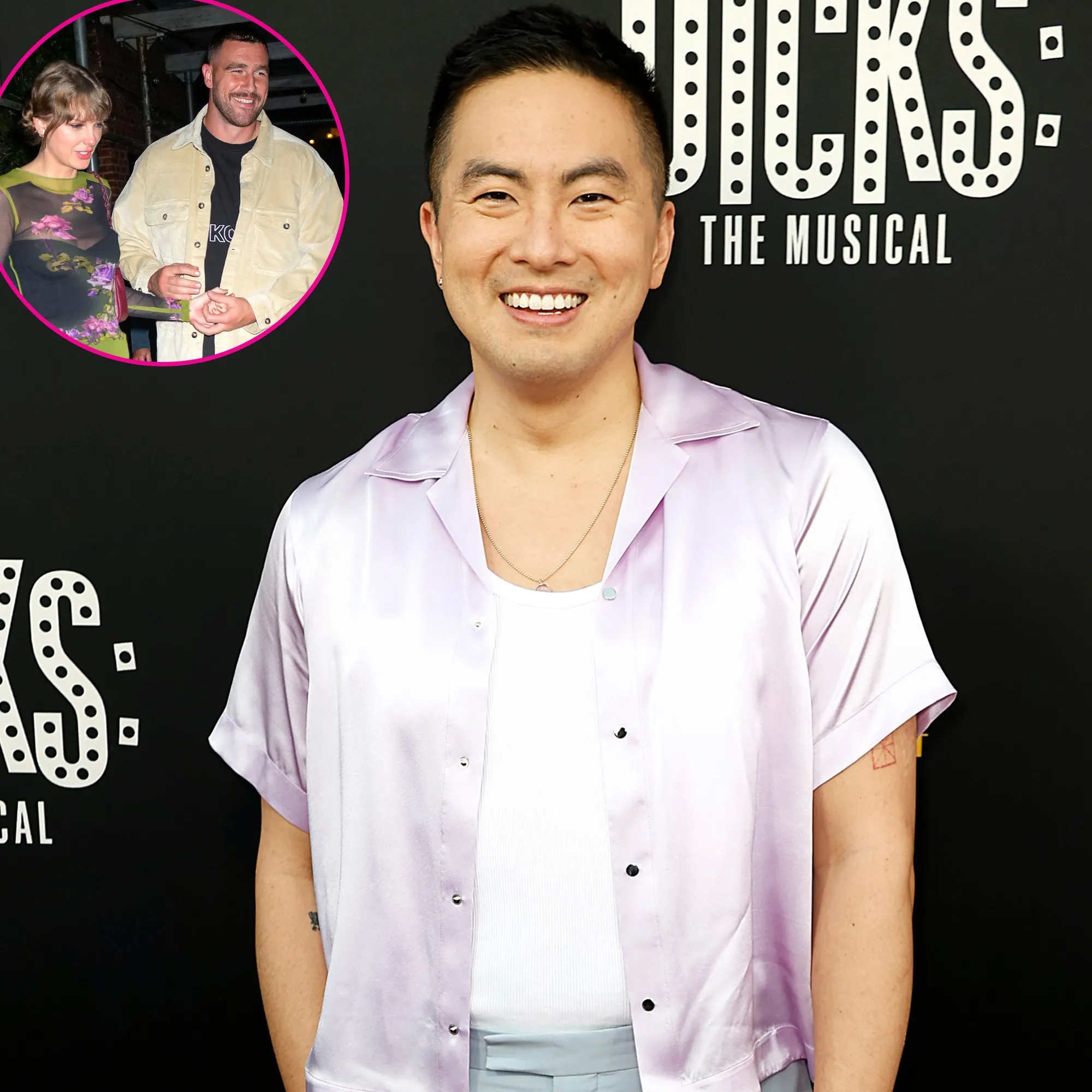 Bowen Yang Compares Travis Kelce and Taylor Swift to Redwood Trees After 'SNL' Cameos