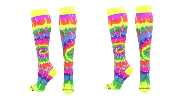 A pair of colorful socks