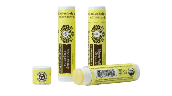 A three pack of lip balm