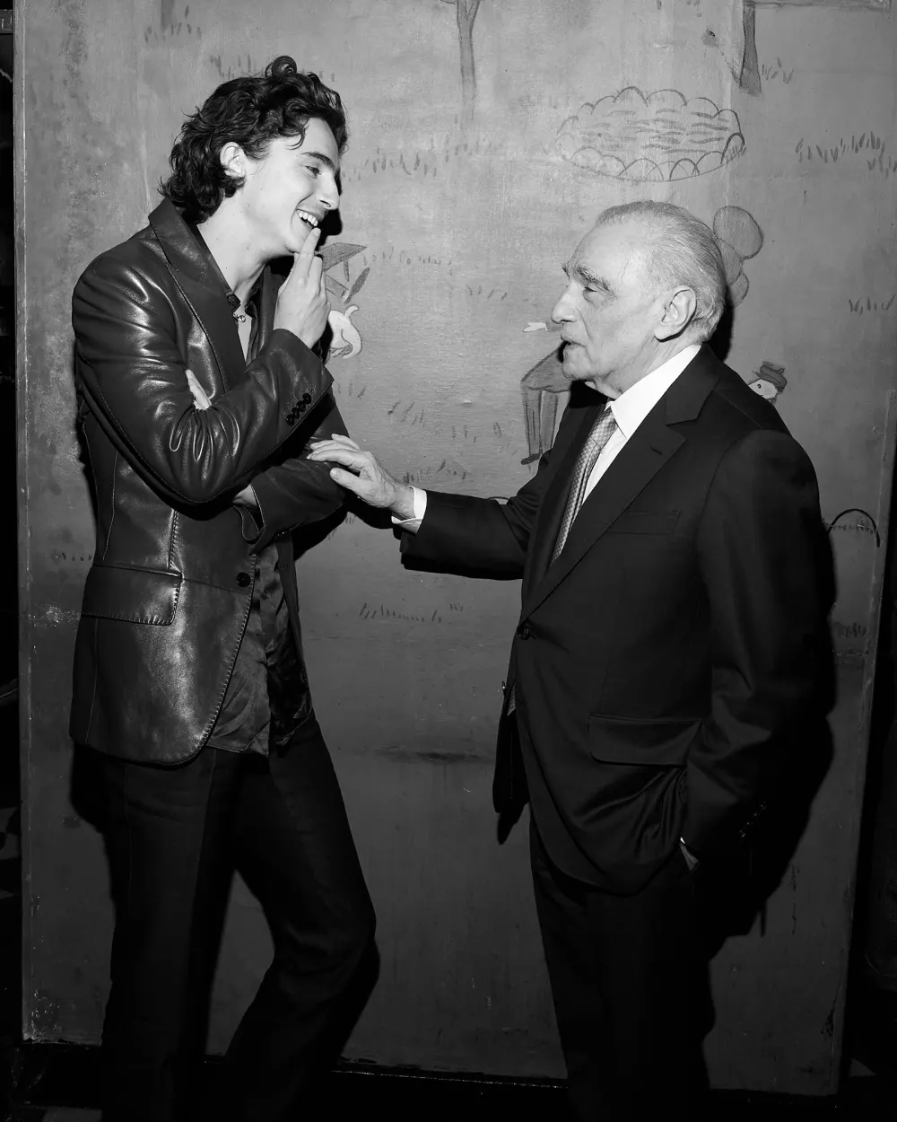 Timothee Chalamet Brings Rock 'n' Roll Vibes to Bleu de Chanel Dinner With Brown Leather Suit