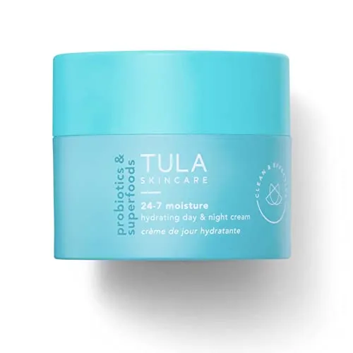 TULA Skin Care 24-7 Hydrating Day & Night Cream - Anti-Aging Moisturizer for Face, Contains Watermelon & Blueberry Extract, 1.5 oz.
