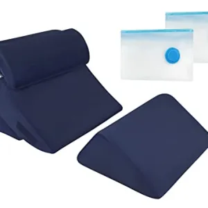 Best for Heartburn: Luxe Casa Orthopedic Bed Wedge Pillow Set (4 Pieces)