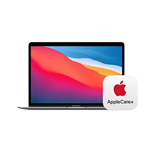 2020 Apple MacBook Air Laptop: Apple M1 Chip, 13&rdquo; Retina Display, 8GB RAM, 256GB SSD Storage, Backlit Keyboard, FaceTime HD Camera, Touch ID. Works with iPhone/iPad; Space Gray with AppleCare+ (3 Years)