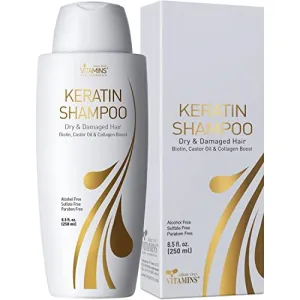Vitamins Keratin Shampoo with Biotin & Collagen