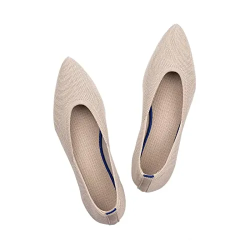Best Budget: Frank Mully Womens Pointed Toe Flats Knit Dress Shoes