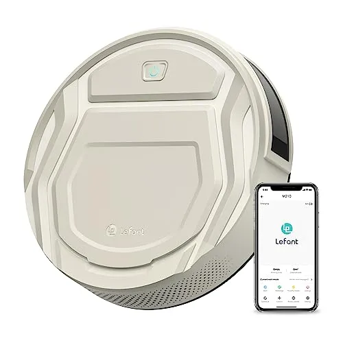 Lefant M210 Pro Robot Vacuum Cleaner, Tangle-Free 2200Pa Suction, Slim,Quiet, Self-Charging Wi-Fi/APP Remote Connected Robotic Vacuum Cleaner, Work with Alexa, Ideal for Pet Hair, Hard Floors