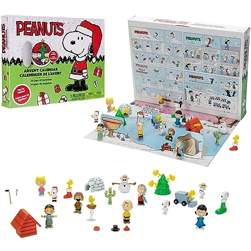 Peanuts Advent Calendar 2023 for Kids &ndash; Enjoy 24 Days of Countdown Surprises! Delightful 2-Inch Scale Figures & Accessories
