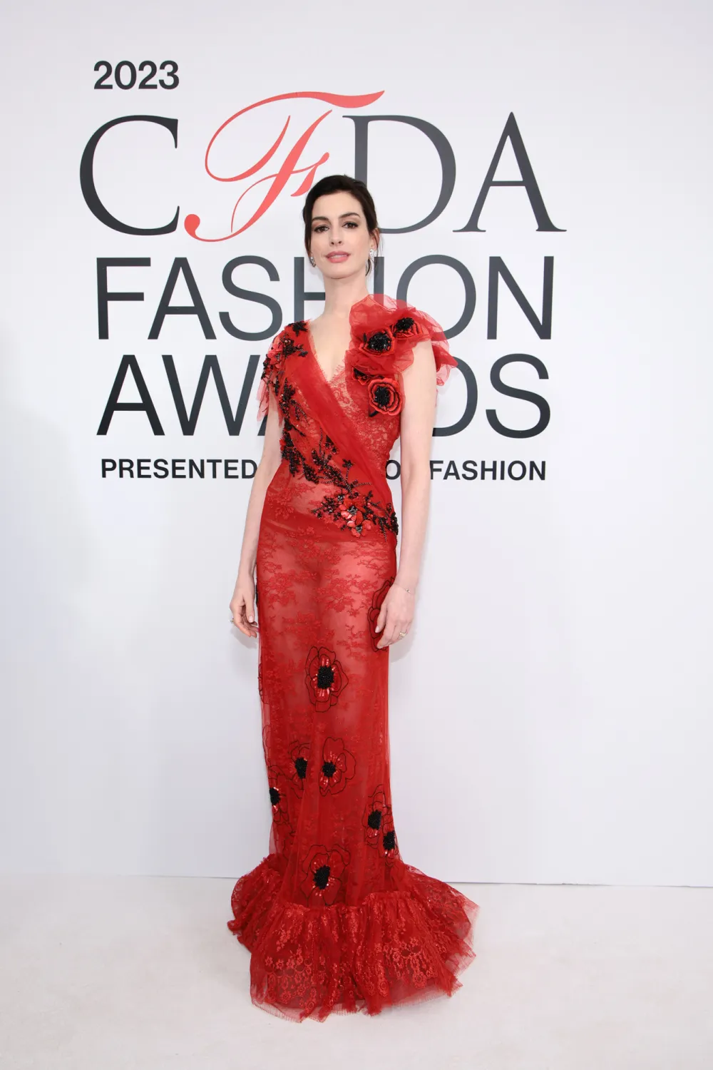 Anne Hathaway Wears Two Dresses at CFDA Awards