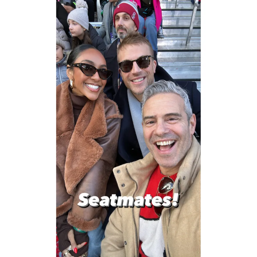 Bachelorette Tayshia Adams and Luke Gulbranson Beam at Thanksgiving Parade