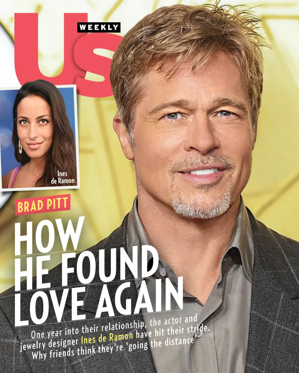 Brad Pitt Ines de Ramon Cover Rollout
