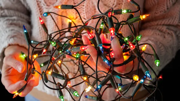 Tangled Christmas lights