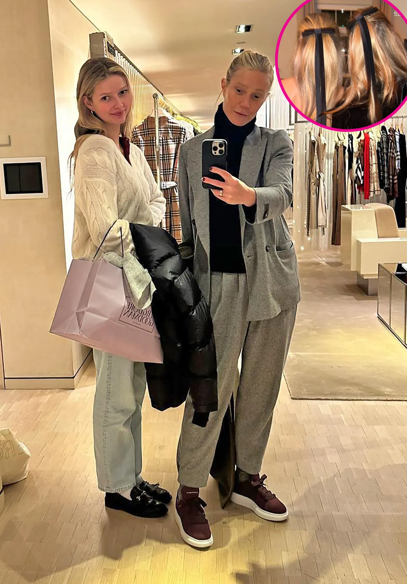 Gwyneth Paltrow and Apple Martin Wear Matching Velvet Bows on Thanksgiving